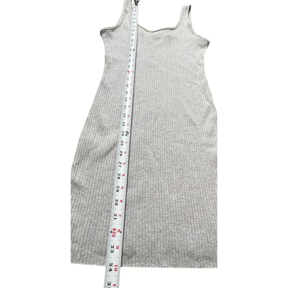 Calvin Klein Heather Gray Contour Ribbed Knit Mini Tank Dress Sz Small - Picture 4 of 8